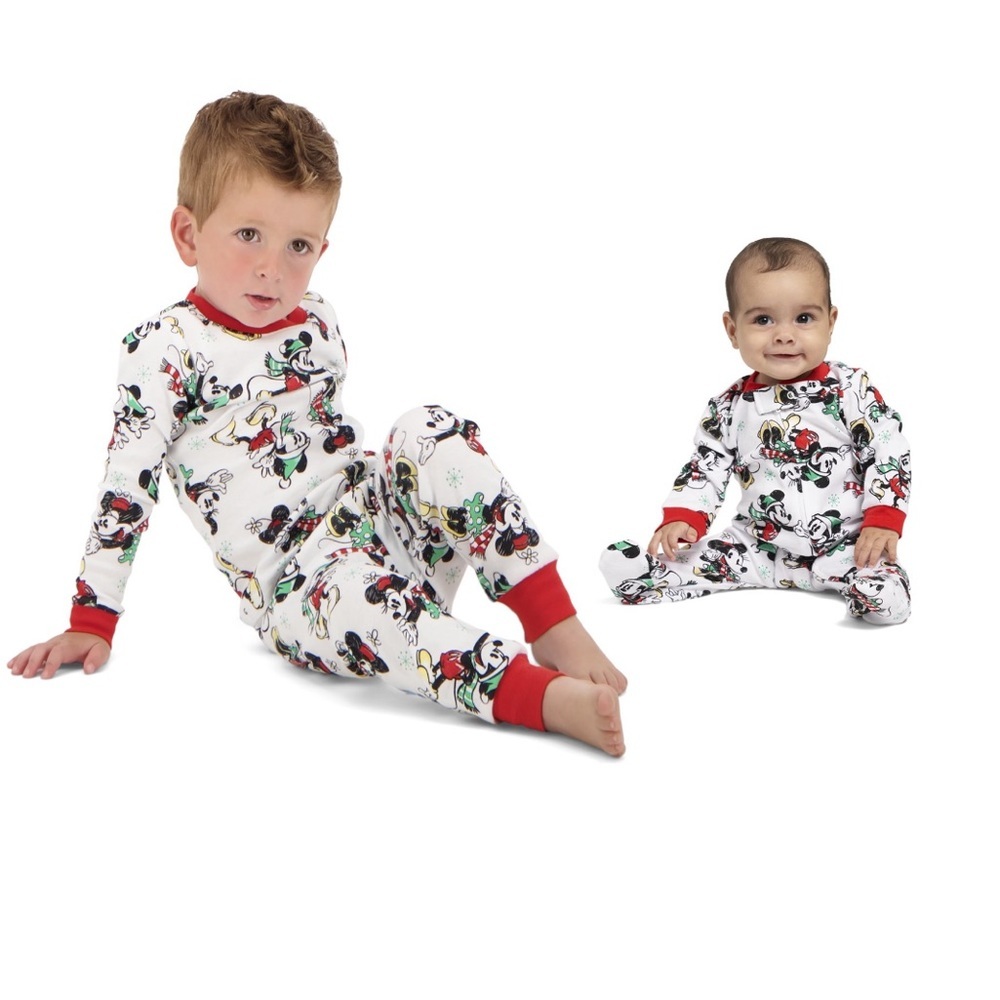 Infant Mickey and Minnie Mouse Cotton Pajama Onesie - Picture 2 of 3